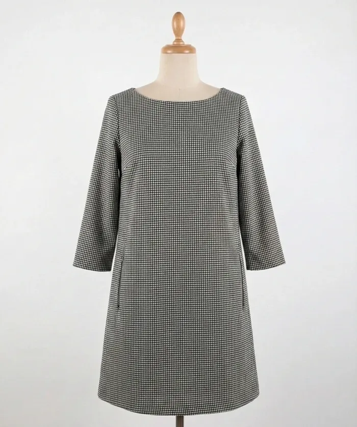 Robe droite chic motif pied-de-poule – Mango Suit – Taille S (36)