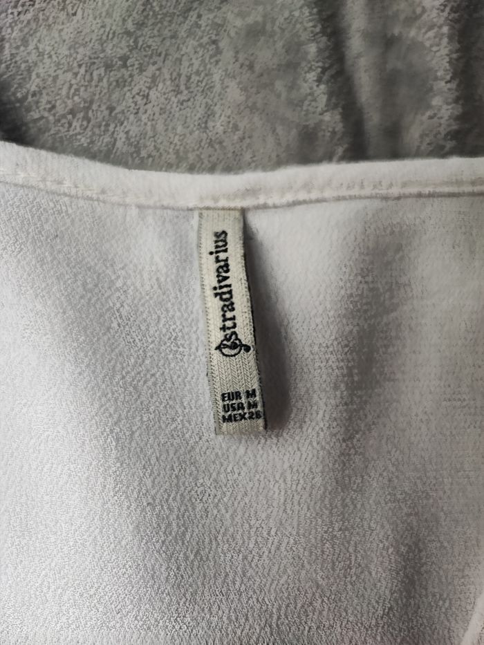 Haut Blanc Femme stradivarius M - photo numéro 3