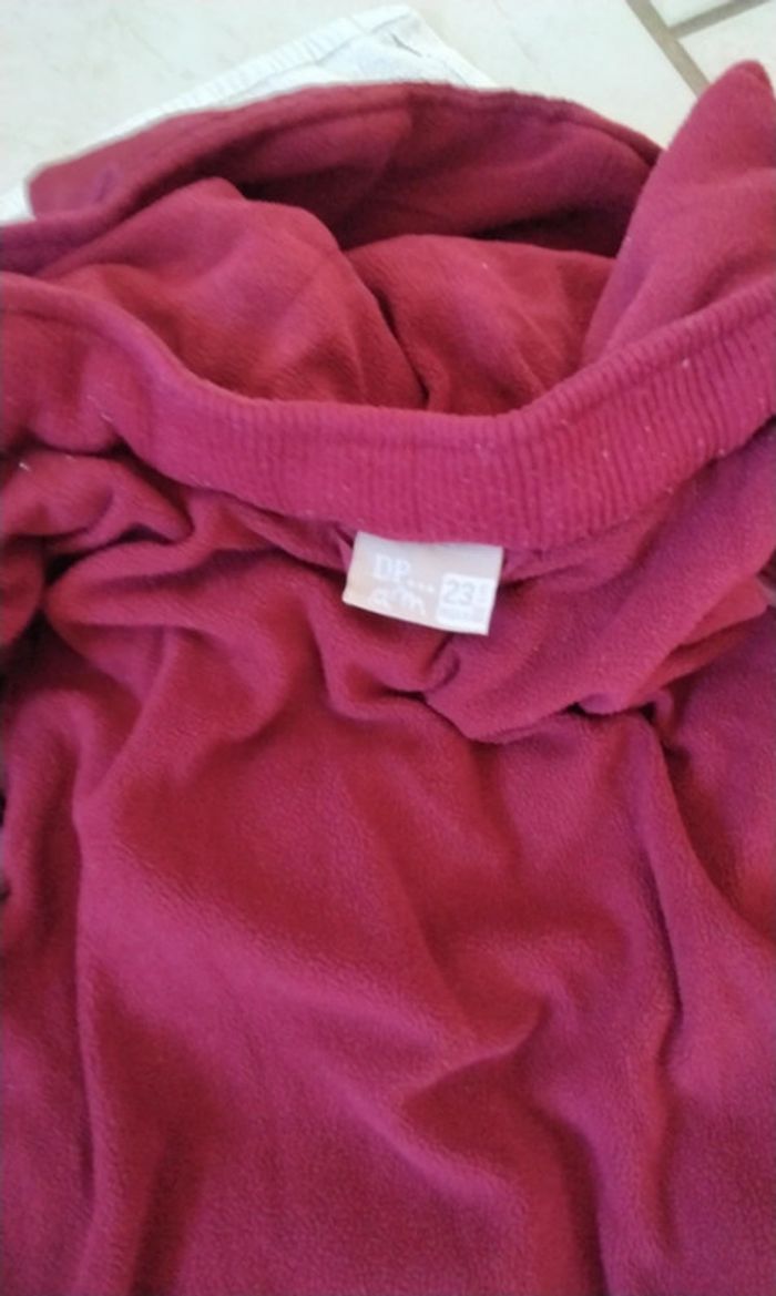 Blouson, très chaud, capuche amovible , bordeaux, fermeture, DPAM , 23 mois ,86 cm - photo numéro 4