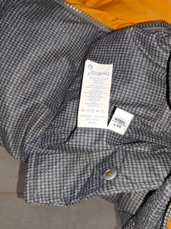 Doudoune réversible grise / moutarde 8 ans - photo numéro 3