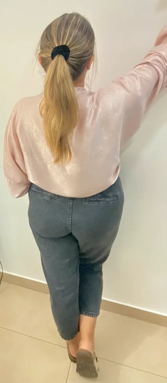 Blouse rose ample scintillante Taille Unique - photo numéro 9