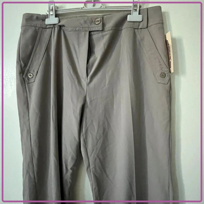 Pantalon habiller taille 46 couleur gris marron clair - photo numéro 2