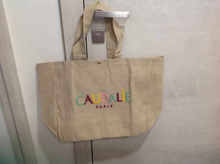 Sac cabas beige en jute et coton Caudalie - photo numéro 3