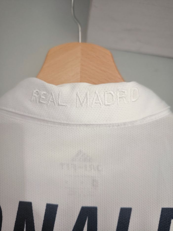 T-shirt polo Blanc Real Madrid 2016 Ronaldo Adidas taille M - photo numéro 7