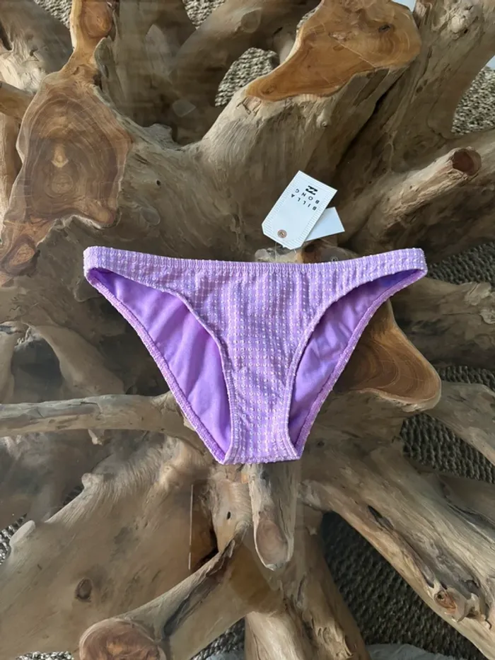 Bas de maillot de bain Billabong lilas blanc - photo numéro 2