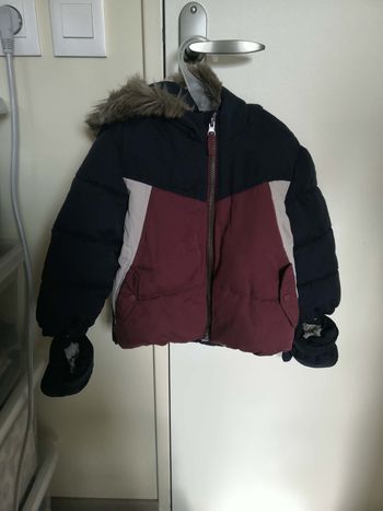 Doudoune à capuche avec moufles 24 mois (86 cm) Gémo
