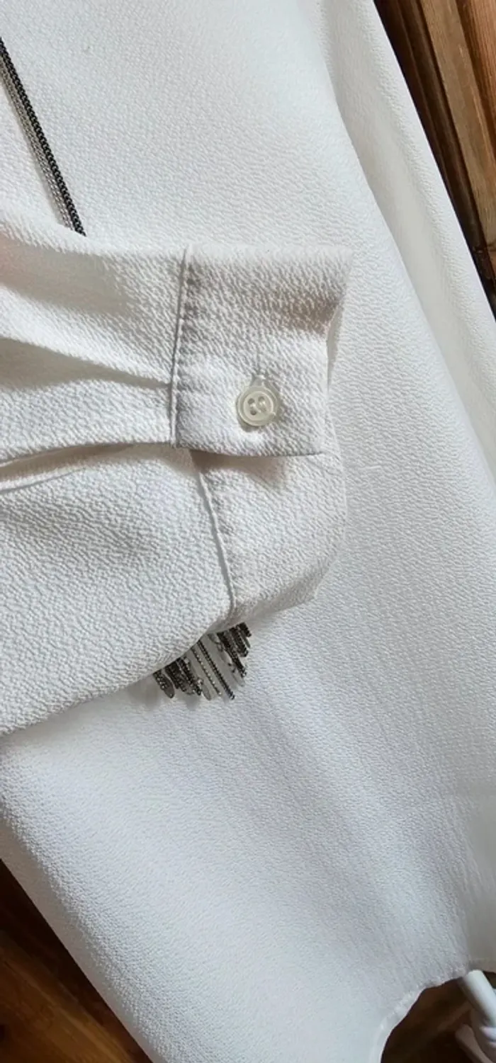 Blouse fluide blanche spring avec broderie - photo numéro 3