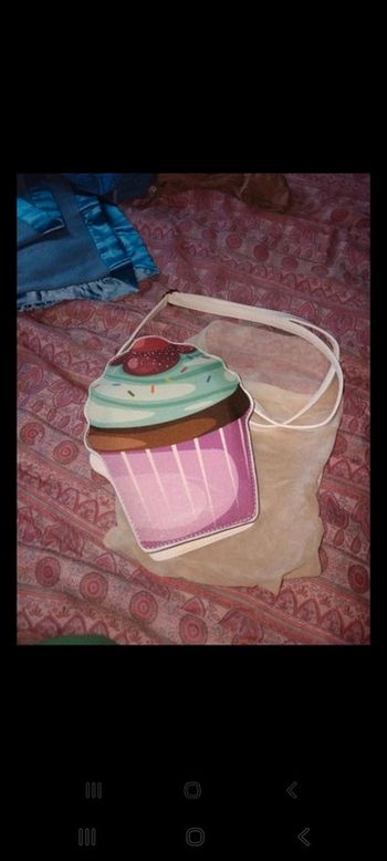 Sac en forme de cupcake pailleté