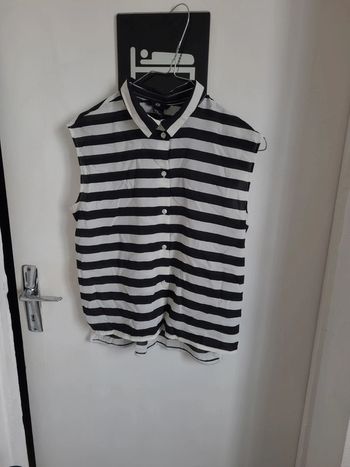 Chemise sans manche rayure