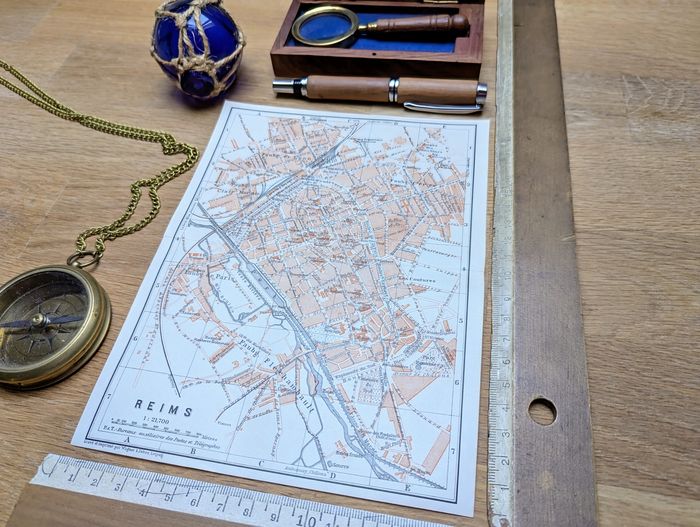 Imprimée en 1908, Reims, Marne, France. Original Vintage Authentique. - photo numéro 5