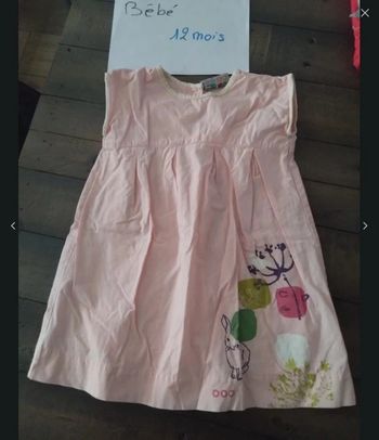 Robe été du pareil au même t 12 mois rose