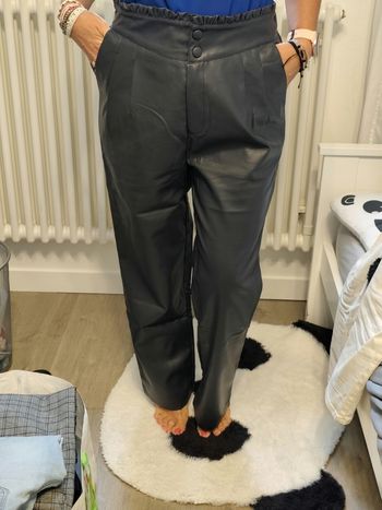 Pantalon simili cuir 40 charlior bleu encre