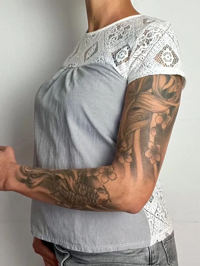 SOLDE - Blouse manches courtes taille S - Naf Naf - photo numéro 4