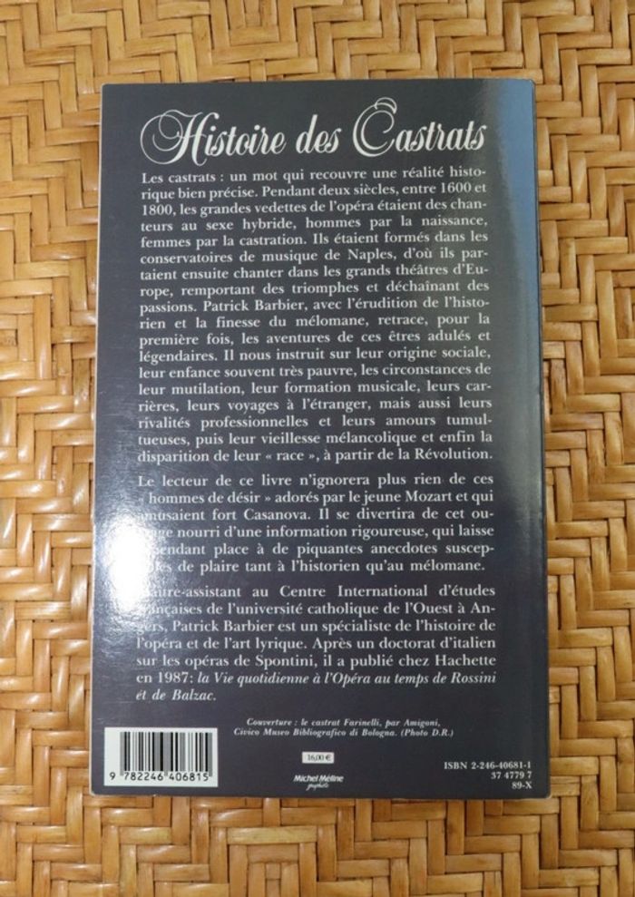 Livre "Histoire des castrats" - photo numéro 2