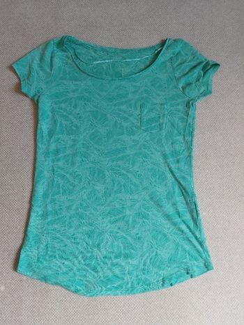 Tee-shirt manches courtes vert menthe T.36 - Camaïeu