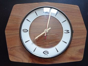 Pendule/Horloge en formica - Années 60 - Vintage