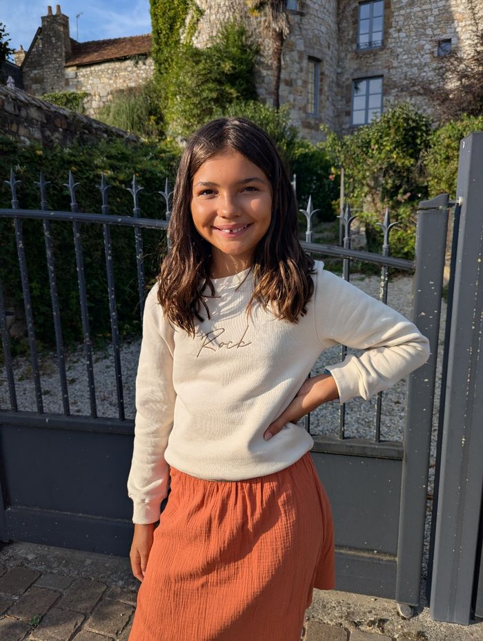 Sweat beige Rock Taille 6 ans