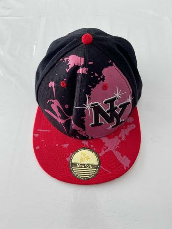 Casquette Snapback NY – Noir/Rouge – 100% Coton
