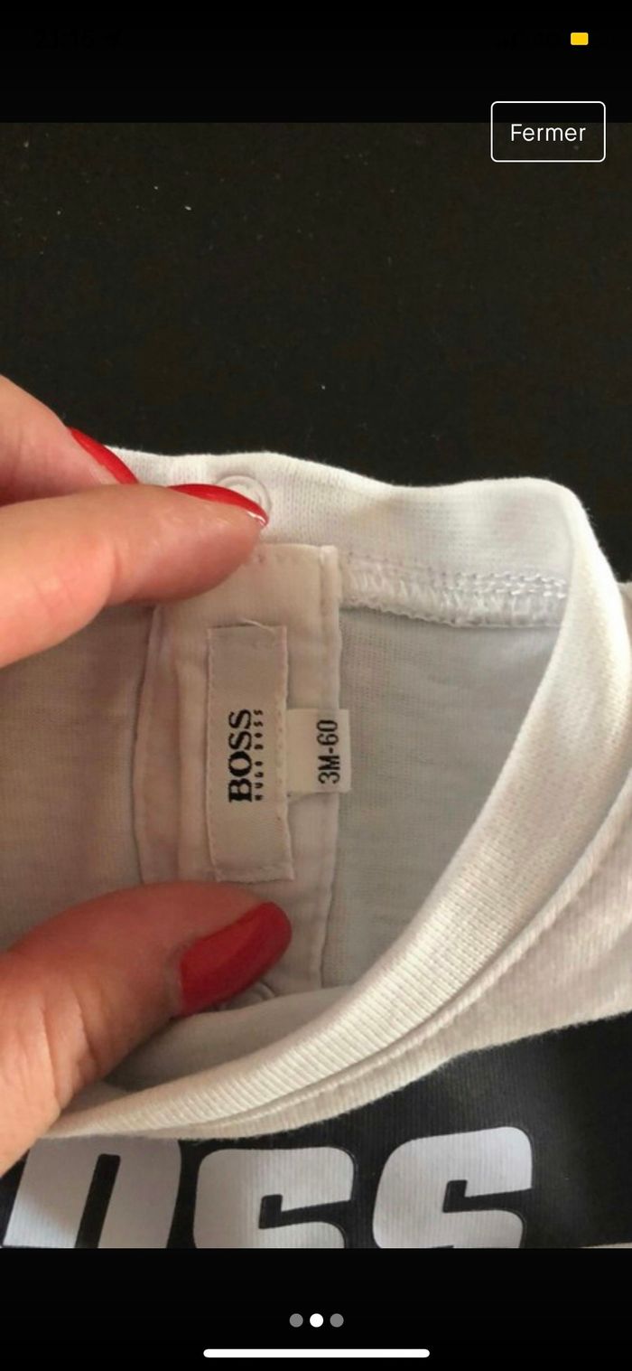Tee shirt manches longues 3 mois hugo boss - photo numéro 2
