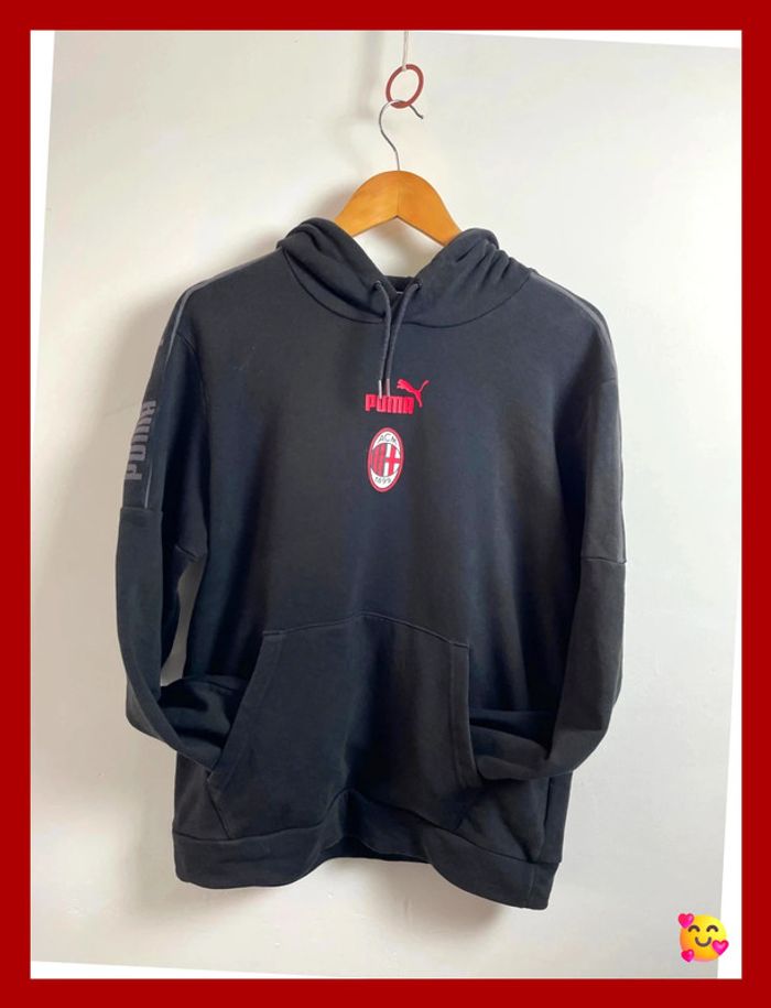 🧥 Sweat à capuche Puma AC Milan – Taille M – Noir – Homme