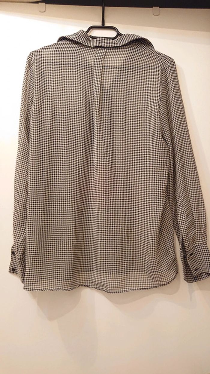 Chemise transparente motif pied de poule - photo numéro 2