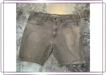 Short jean gris homme Eddie Bauer 40x30 Pantaloncini carpentiere uomo Zimmermannsshorts Herren