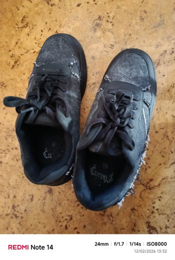 Chaussures basket effet jean 