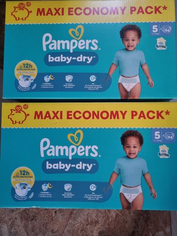 2 cartons t5 pampers baby dry