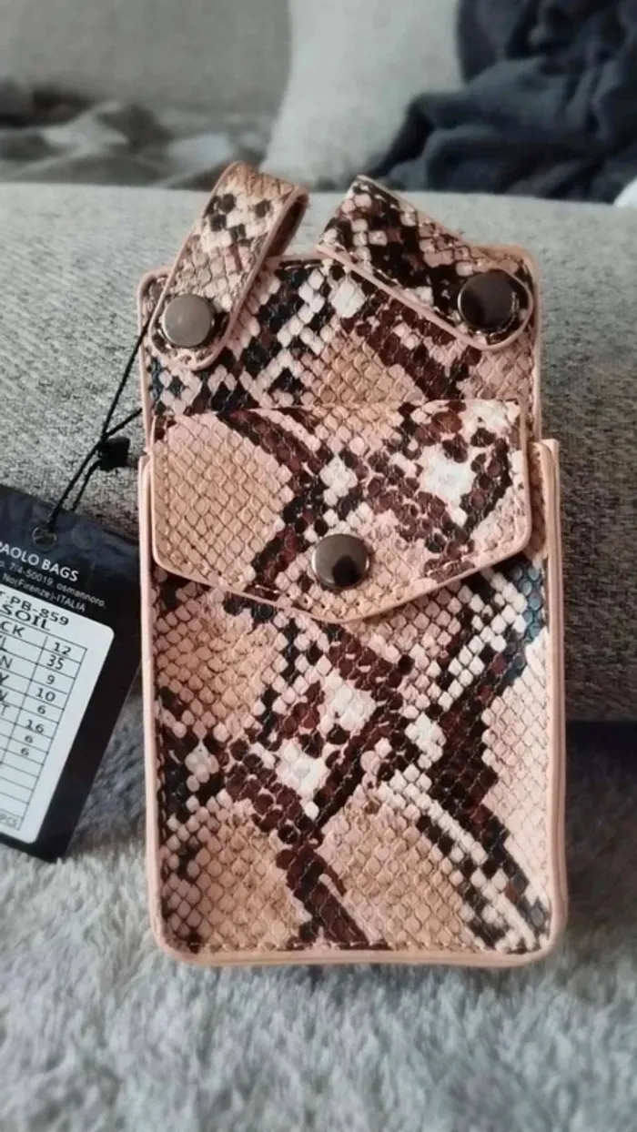 Pochette ceinture beige  animal