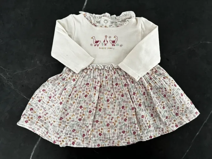 Robe avec body intégré - 3 mois