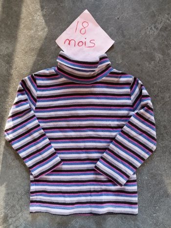 Haut col roulé rayures 18 mois