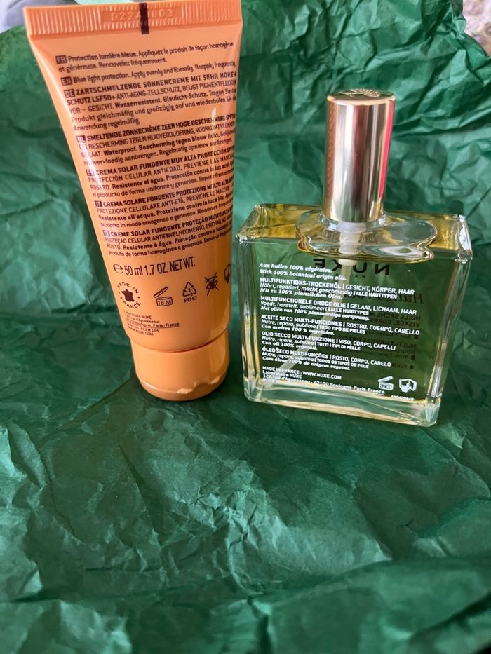 Crème solaire fondante 50 + huile prodigieuse Nuxe neufs - photo numéro 2