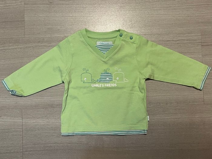 T-shirt vert pomme Whale’s Friends 6 mois - photo numéro 2