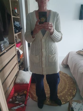 Gilet long écru 3 Suisses
