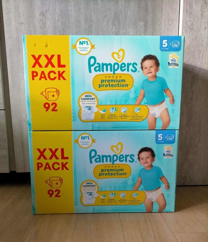 Lot couches pampers premium taille 5