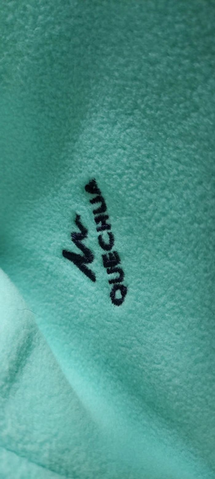 Pull tout doux turquoise à col montant Quechua, 10/11 ans, nickel - photo numéro 3