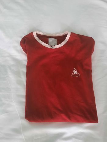 T-shirt Le Coq Sportif - Ringer Tee - Rouge & Blanc