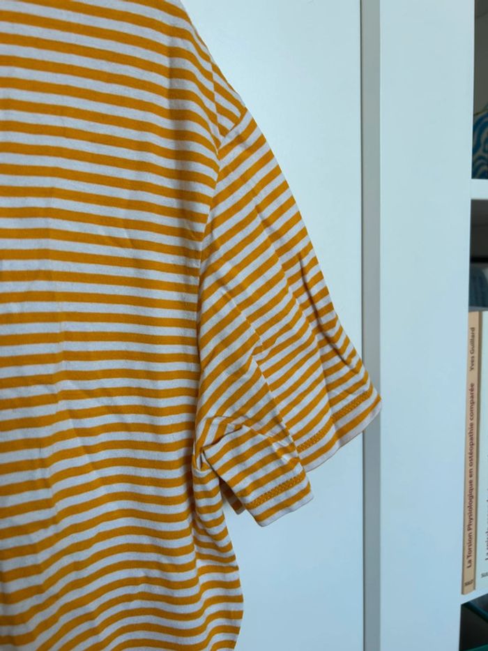 581 – t-shirt rayé jaune et blanc Tommy Hilfiger - photo numéro 4