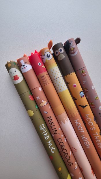 Lot de 6 stylos collection animaux kawaii