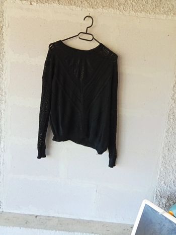 Joli pull ajouré shein noir