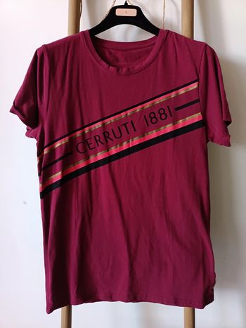T-shirt bordeaux Cerruti