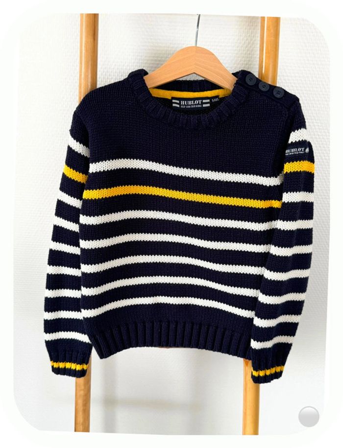 Pull marinière bleu marine Hublot Taille 6 ans