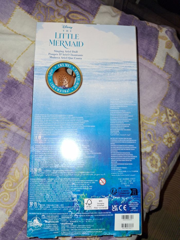 Poupée singing disneystore ariel disney film - photo numéro 2