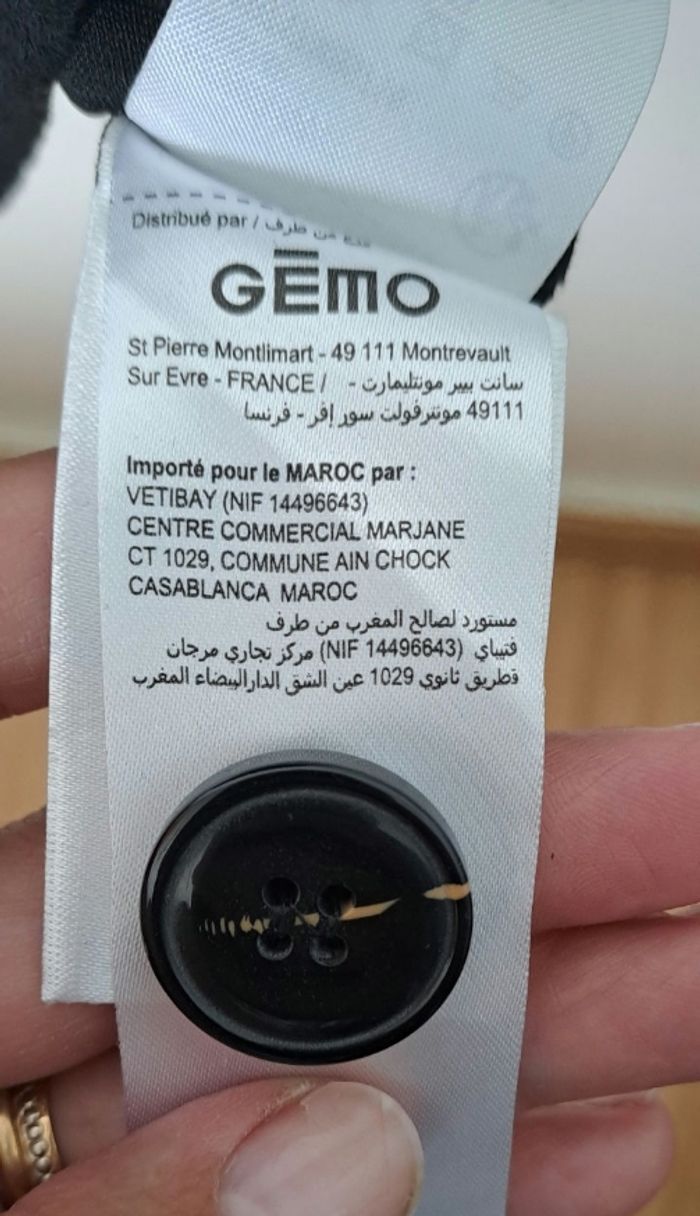 🖤 Jupe noire boutonnée avec ceinture - Taille 40 - photo numéro 5