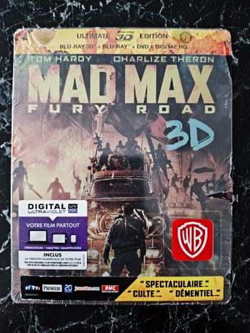Steelbook Mad Max Fury Road 3D (neuf) en Blu-ray