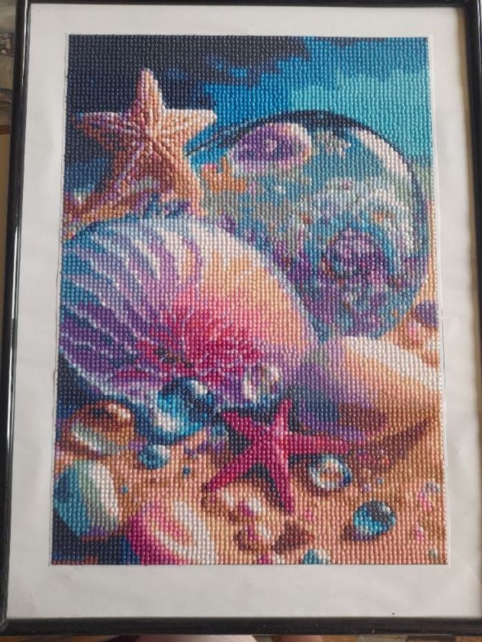 Tableau fait en peinture diamant (diamond painting)