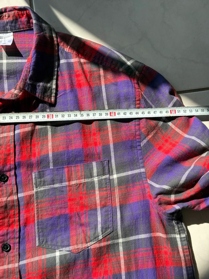 Chemise / Surchemise Divided ( H&M ) en coton taille M couleur marine & rouge - photo numéro 6