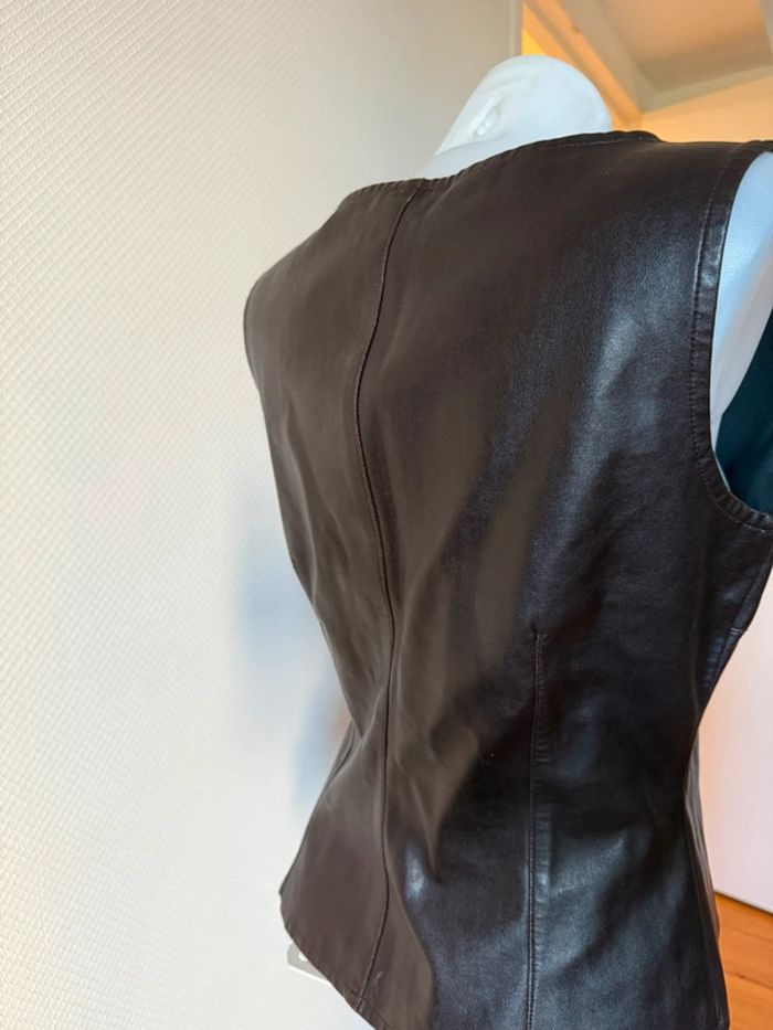Haut en cuir en bon état taille 36-38 chattawak - photo numéro 6