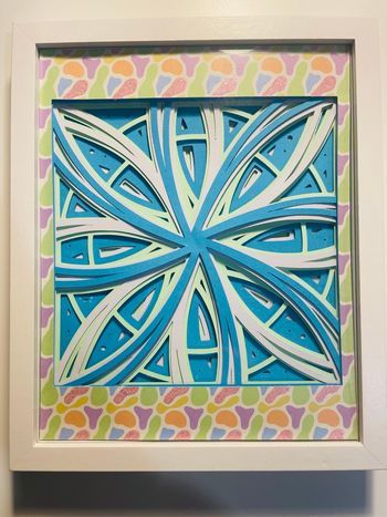 Cadre 3D fleur mandala