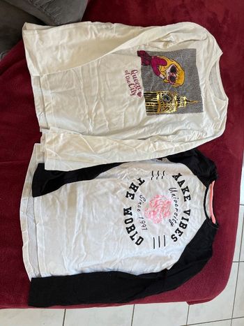 Lot t shirt manches longues